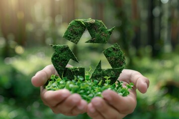 New year 2024 green recycling and save our planet and earth environment