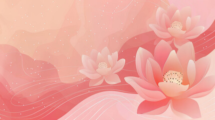 Lotus yoga background with tranquil vibe. Meditation and yoga concept