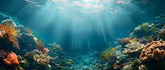 The Importance of Ocean Corals and Seagrass Ecosystems for Marine Biodiversity. Concept Marine Biodiversity, Ocean Conservation, Corals, Seagrass Ecosystems, Importance