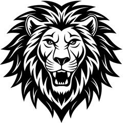 lion  head silhouette vector illustration svg file
