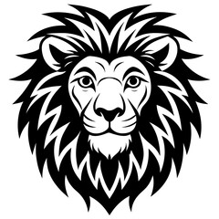 lion  head silhouette vector illustration svg file
