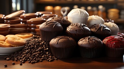 delectable and inviting depiction of Chocolate Day UHD Wallpaper - obrazy, fototapety, plakaty