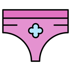 Vector Icon Binkini, bra, panty, swimwear, bikni