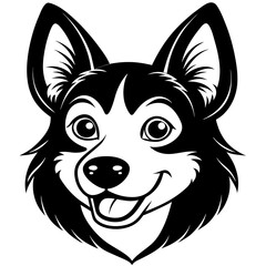 dog head silhouette vector illustration svg file
