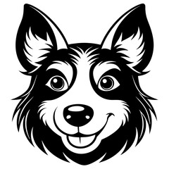 dog head silhouette vector illustration svg file
