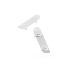 Skateboard on white background