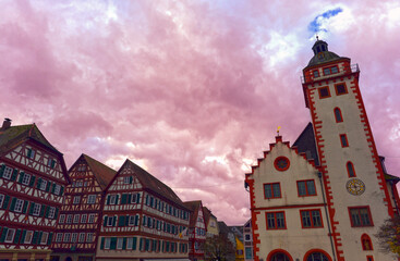 Das Rathaus von Mosbach im Neckar-Odenwald-Kreis