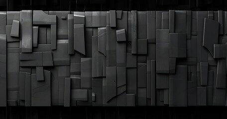 Sci Fi Wall Lines Paterns Simple for a Video Game Decal Texture, White on Black Background