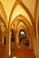Die Stiftskirche St. Juliana (Simultankirche) in Mosbach im Neckar-Odenwald-Kreis - obrazy, fototapety, plakaty