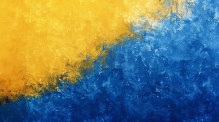 Abstract blue and yellow background with a vibrant texture. Acrylic painting for artistic wallpapers and graphic designs. - obrazy, fototapety, plakaty