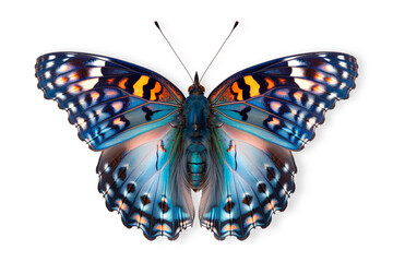 Beautiful Red spotted purple butterfly isolated on a white background with clipping path