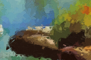 Oil painting and various flowers, Eagle Creek
Chrysanthemum Scenery and Sea Figures