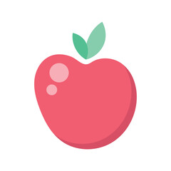 Illustration of fresh fruit on a white background. apple illustration