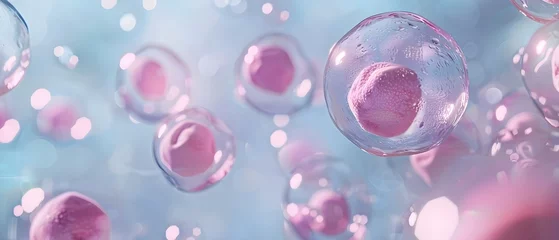 Fotobehang Selecting Embryos with Desired Genetic Traits After IVF or ICSI Using D Imaging. Concept Genetic Selection, IVF, ICSI, 3D Imaging, Embryo Traits © Ян Заболотний