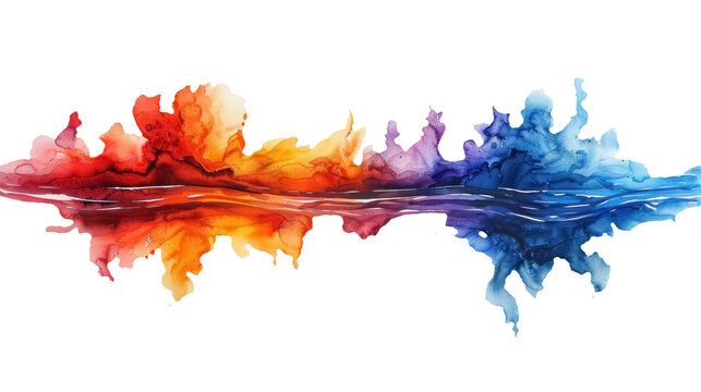 vibrant color explosion, abstract watercolor splash art, isolated on transparent background