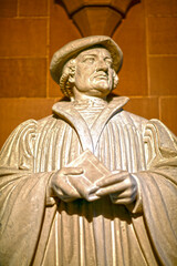 Statue von Justus Jonas der Ältere im Melanchthonhaus Bretten im Kraichgau (Baden-Württemberg)