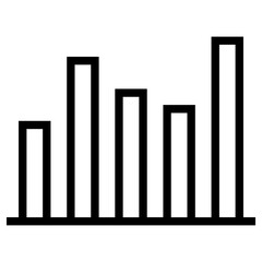 bar graph icon, simple vector design
