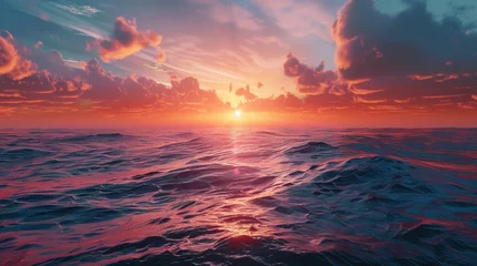 Poster sunset over the sea © Matthew