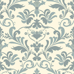 Beautiful damask patten with intricate details, for include textiles, fabrics, clothing, wallpaper