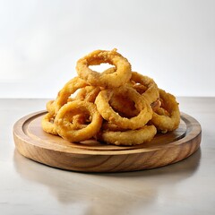 Naklejka premium Rustic Crunch: Crispy Onion Rings