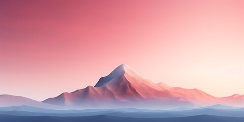Fuji mountain at sunset. 3D illustration. Nature background.