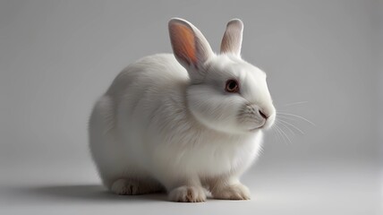 white rabbit on white