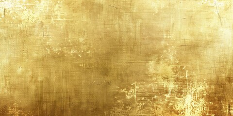 A brushed gold and beige metallic background, the texture is warm and inviting yet reveals subtle signs of wear and tarnish created with Generative AI Technology - obrazy, fototapety, plakaty