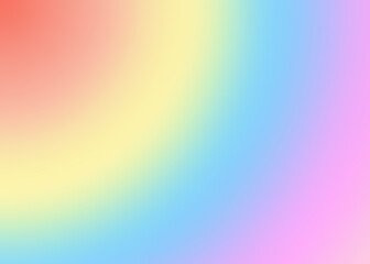 Multicolored background illustration design for portrait. Rainbow colors in pastel tones.