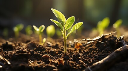 Young plant in sunlight Growing plant grow up UHD Wallpaper