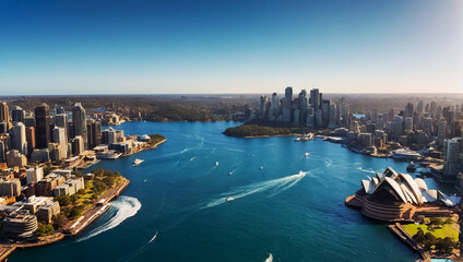 City view of Sydney Australia panorama