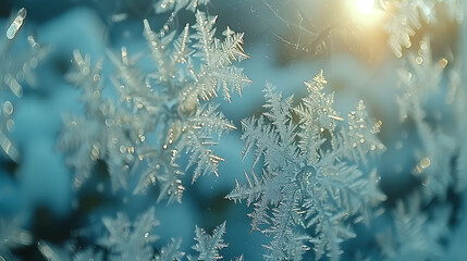 Show the intricate patterns of frost on a window pane