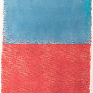 Red and Blue Stamp Screen Print Texture Background