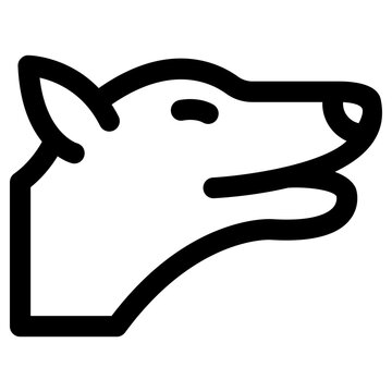 wolf icon, simple vector design