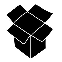 cardboard box silhouette icon