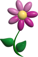 3D Flower Illustrations and Flower Frames
