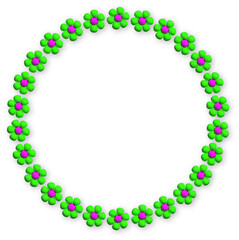 3D Flower Illustrations and Flower Frames