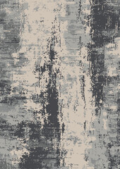 Vintage hand drawn brush strokes shabby chic luxury pattern design for carpets, accent rugs, bedding, home decor, bathroom tiles. Contemporary art vector illustration.