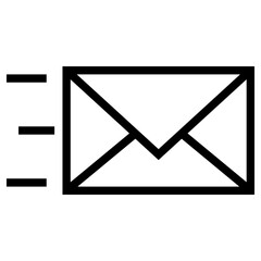 sending mail icon, simple vector design - obrazy, fototapety, plakaty