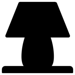 table lamp icon, simple vector design