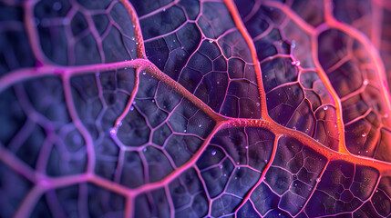 A close-up of a leaf, its cellular structure magnified to show a universe of detail.