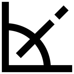 angle icon, simple vector design