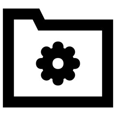 folder settings icon, simple vector design