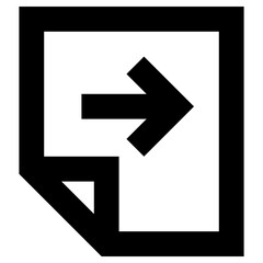 forward file icon, simple vector design