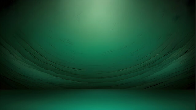 A digital depiction of a green-lit, tunnel-like illusion with an expansive, mysterious atmosphere