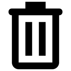 dustbin icon, simple vector design