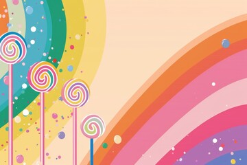 Whimsical Candyland: lively background for cheerful messages.