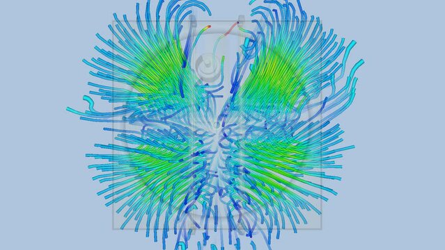 CFD simulation Computational fluid dynamics - fan airflow simulation
