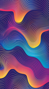 Abstract pattern with colorful gradient-AI generated image