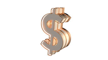 3d dollar sign badge element for design