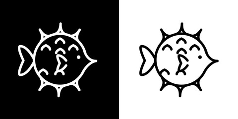 Fish icon. Sea icon. Fish. Pope. Shark. Ship. Coral reefs. Dolphins. Starfish. Octopus. Crab. Lobster. Shrimp. Sea Logo. Black icon. Black line icon.